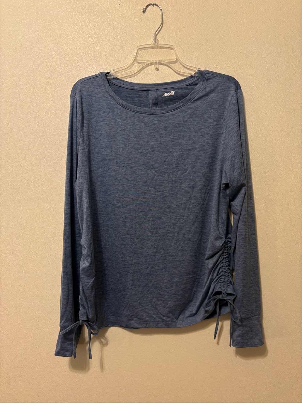 Avia Blue Long-Sleeve Top with Side Drawstring